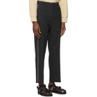Solid Homme Black Piping Drawstring Lounge Pants