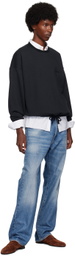 ZEGNA Navy Crewneck Sweatshirt