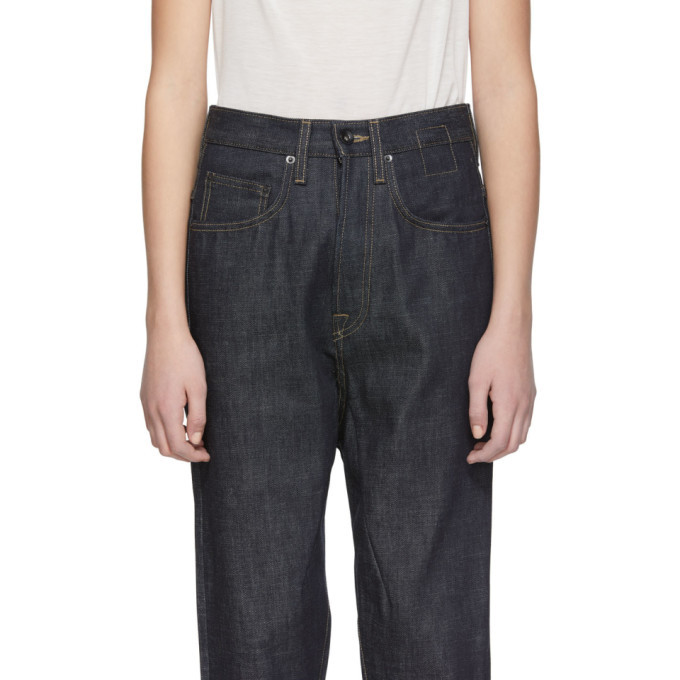Rick Owens Drkshdw Indigo Collapse Cut Jeans Rick Owens Drkshdw