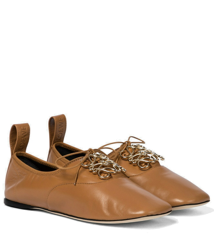Photo: Loewe - Anagram leather Derby shoes