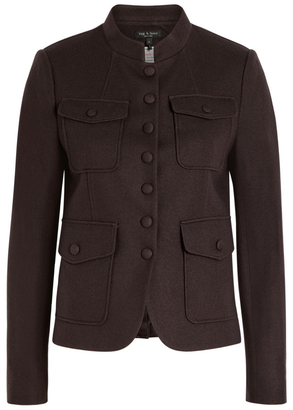 Photo: Rag & Bone Mercer Wool Jacket Dark Brown