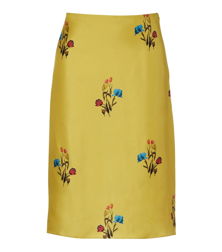 Photo: Marni Floral silk midi skirt