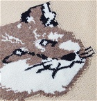 Maison Kitsuné - Logo-Intarsia Wool Sweater - Neutral