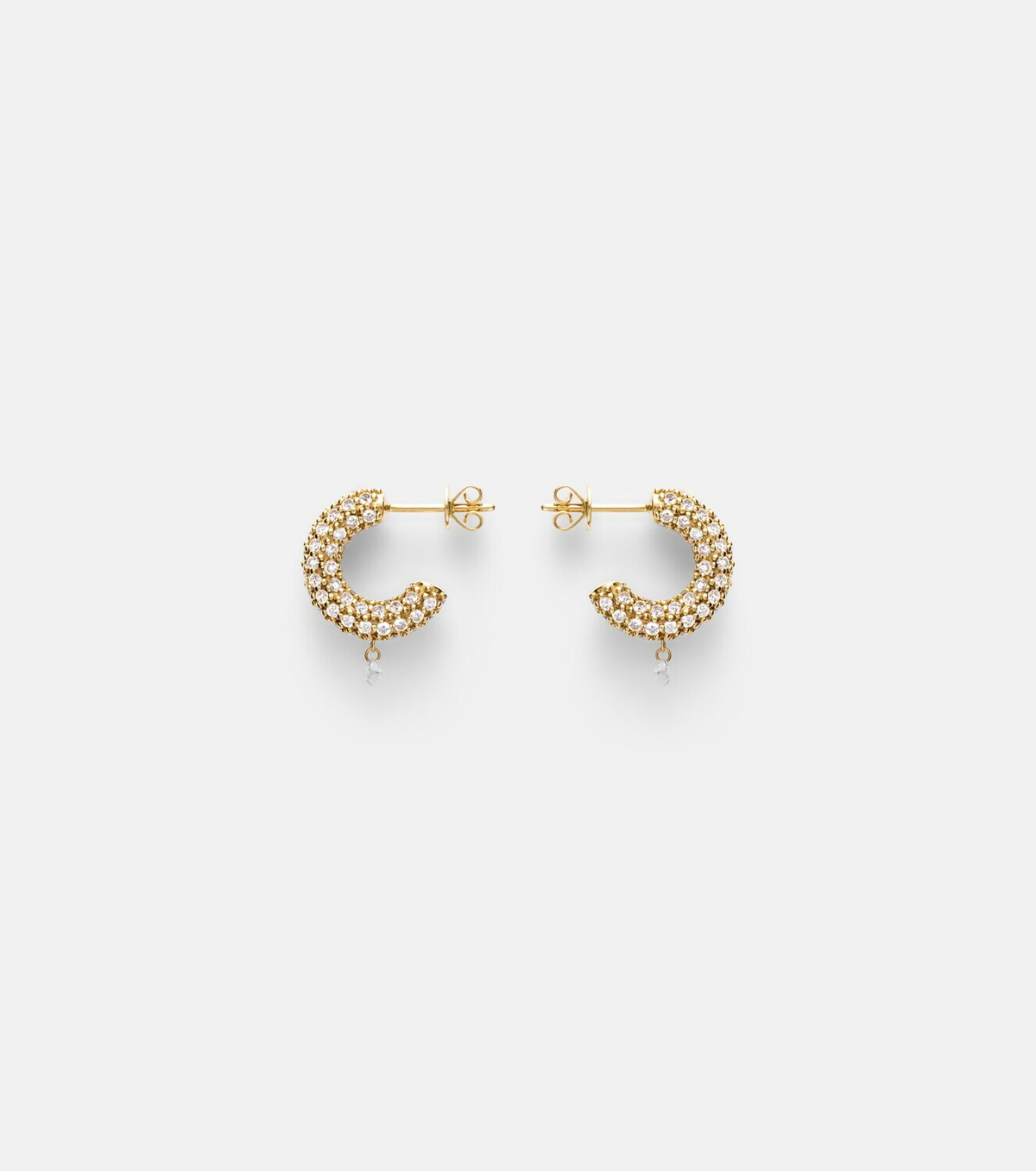 Persée Helios 18kt gold hoop earrings with diamonds