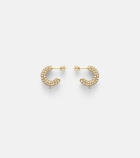 Persée Helios 18kt gold hoop earrings with diamonds