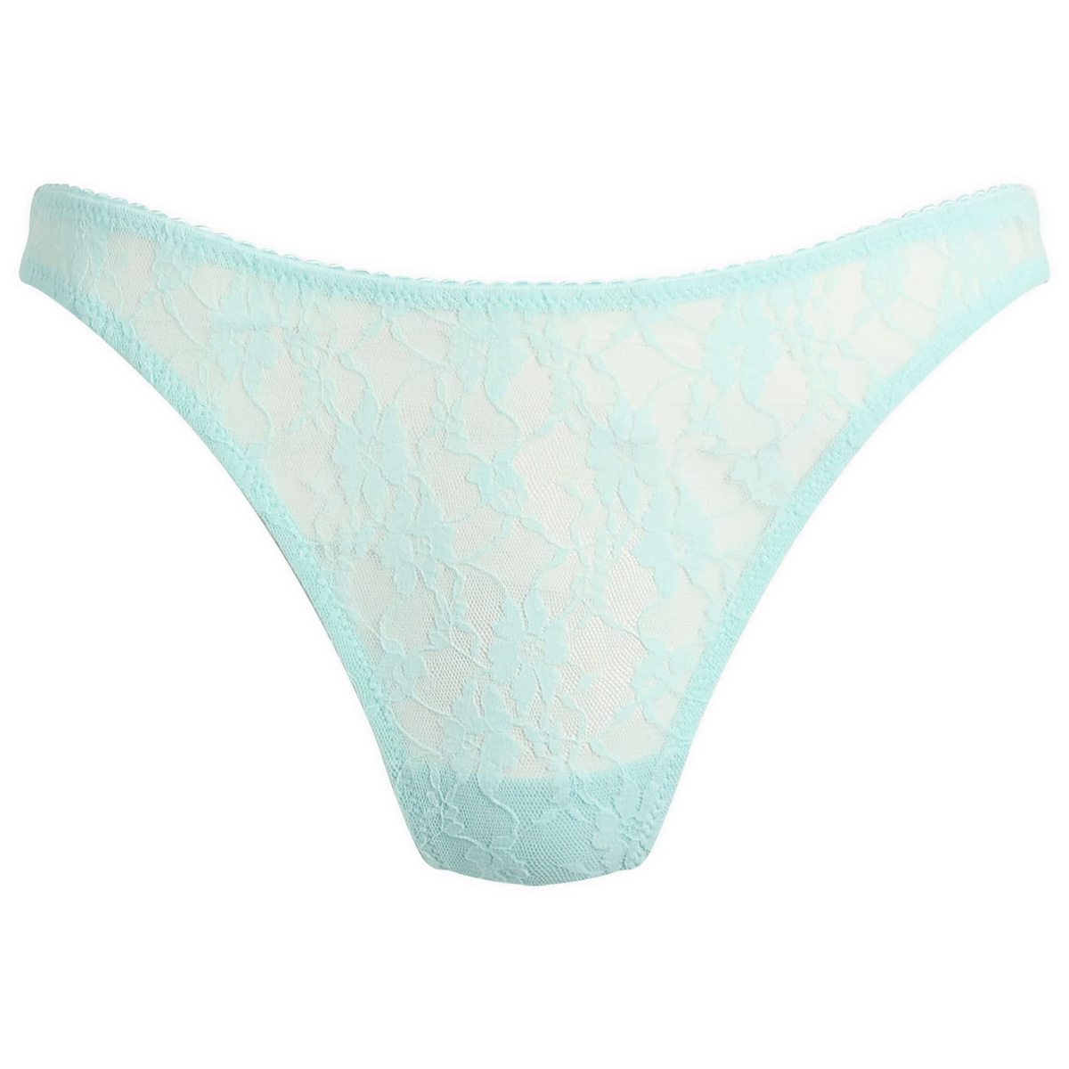 Fruity Booty Women's All Over Lace Thong in Ice Blue