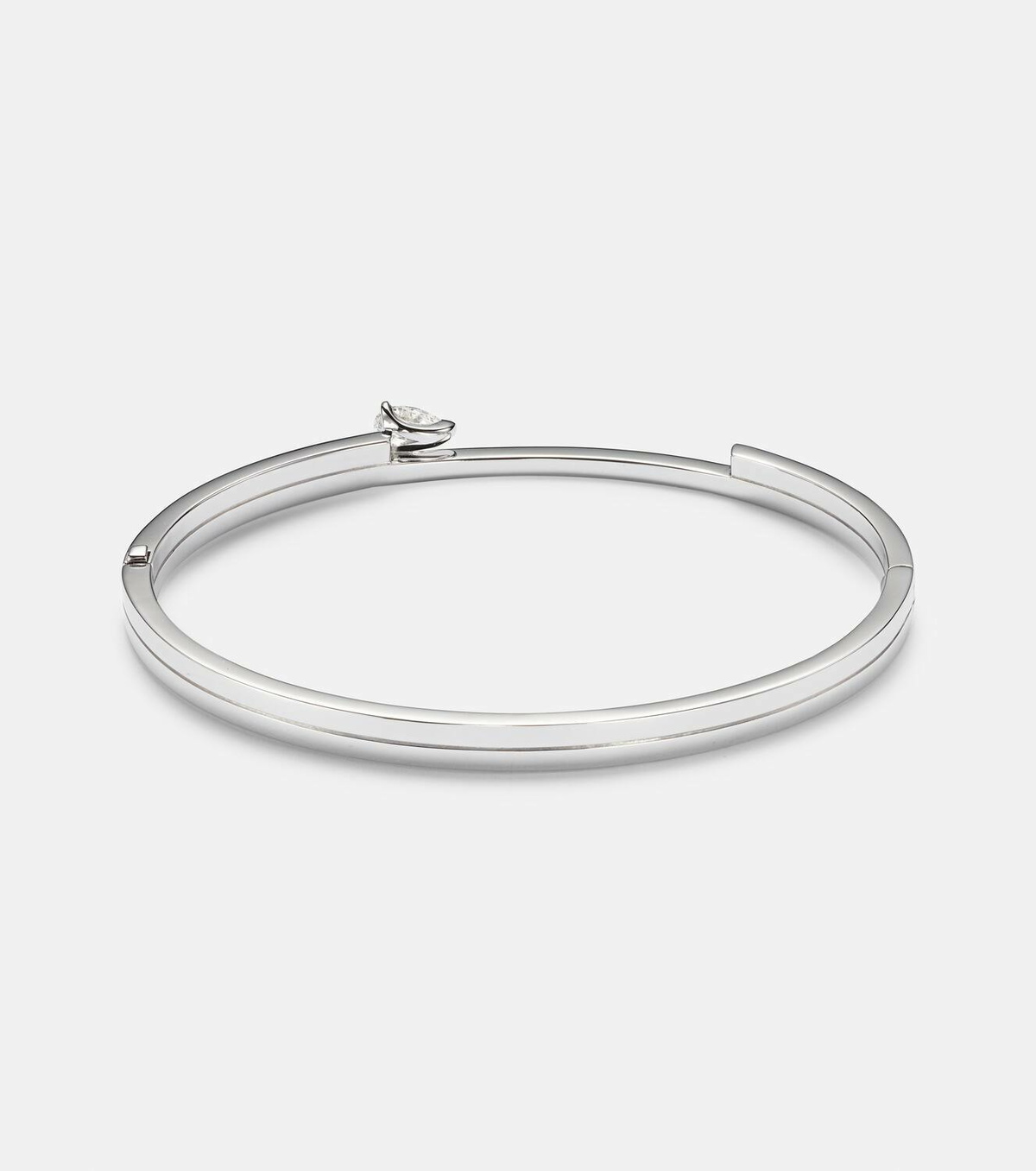 Repossi Serti Sur Vide 18kt white gold bangle with diamonds