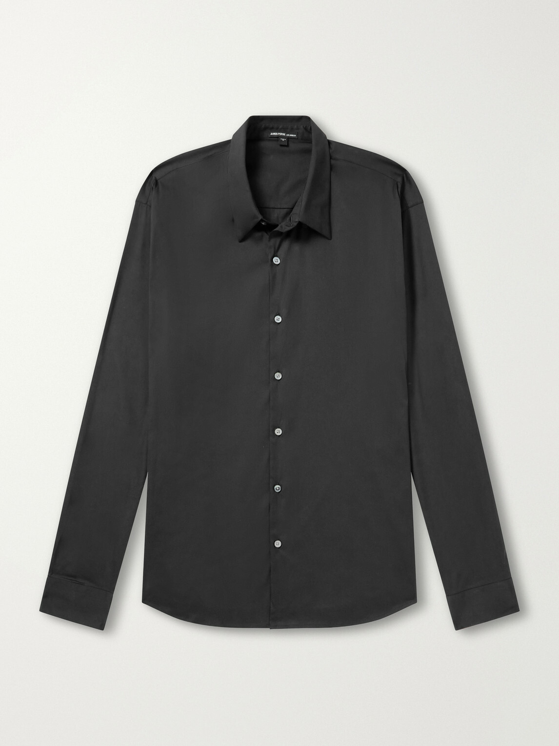 James Perse - Stretch Cotton-Blend Poplin Shirt - Black