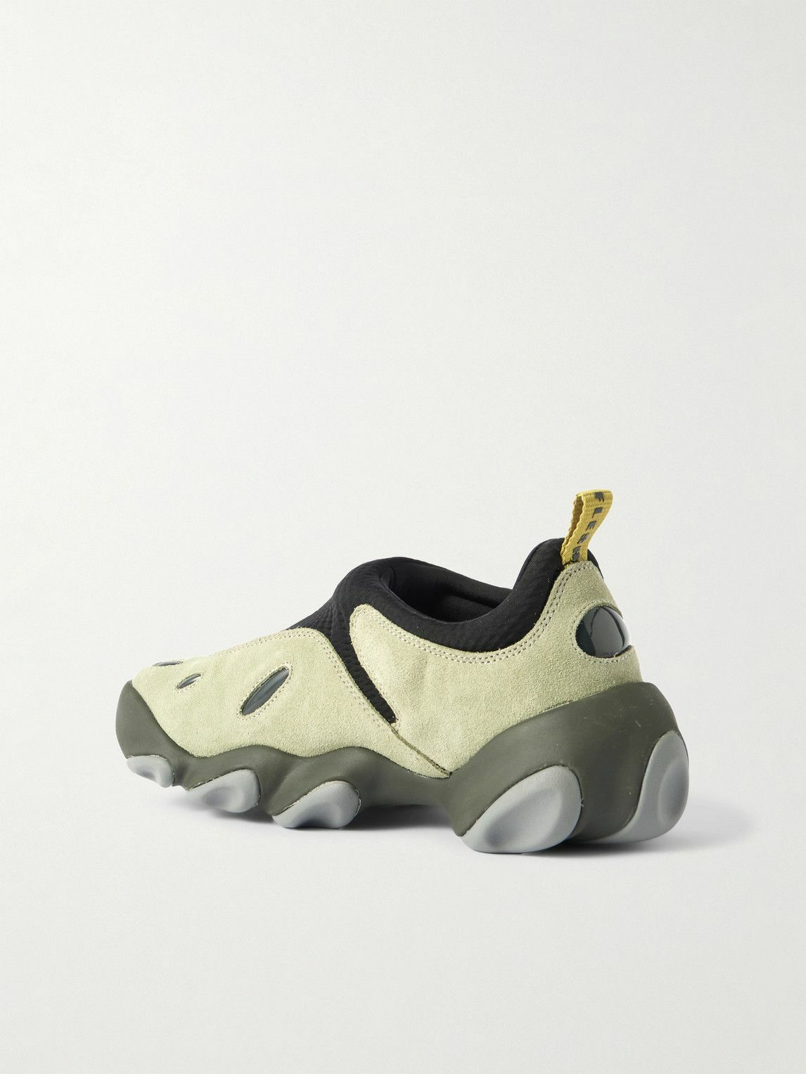 Oakley Factory - Orbital Flesh Mesh-Trimmed Suede Sneakers - Neutrals