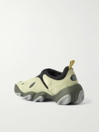 Oakley Factory - Orbital Flesh Mesh-Trimmed Suede Sneakers - Neutrals