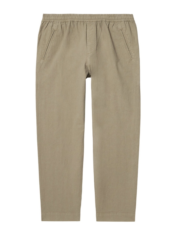 Photo: Folk - Drawcord Assembly Straight-Leg Linen and Cotton-Blend Canvas Trousers - Neutrals