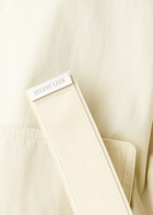 Helmut Lang Belted Cotton-blend Midi Wrap Skirt Cream