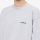 Represent Men's Owners Club Sweat in Light Grey Marl