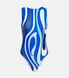 Pucci - Printed halter-neck swimsuit
