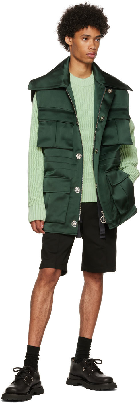 AMI Alexandre Mattiussi Green Polyester Vest
