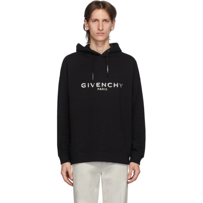 Photo: Givenchy Black Embossed Logo Hoodie