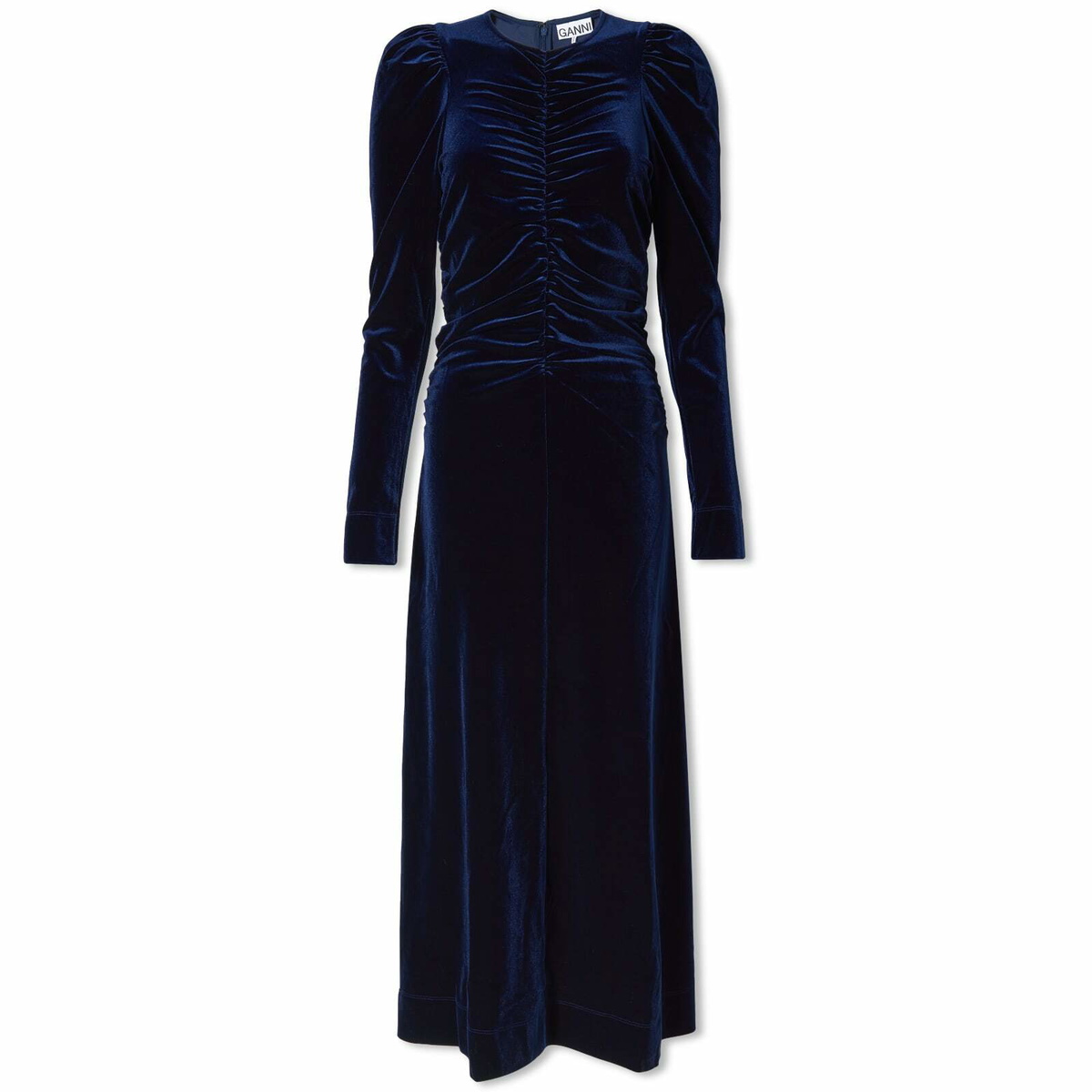 twist front knee length dress Nova Merino Wool Twist Front Dress