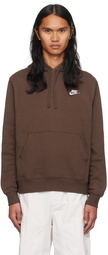 Nike Brown Embroidered Hoodie