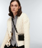 Ami Paris Cable-knit wool cardigan