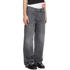 Marine Serre Gray Moon Laser Wash Baggy Jeans