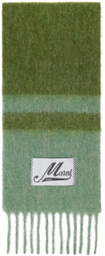Marni Green & Purple Striped Scarf