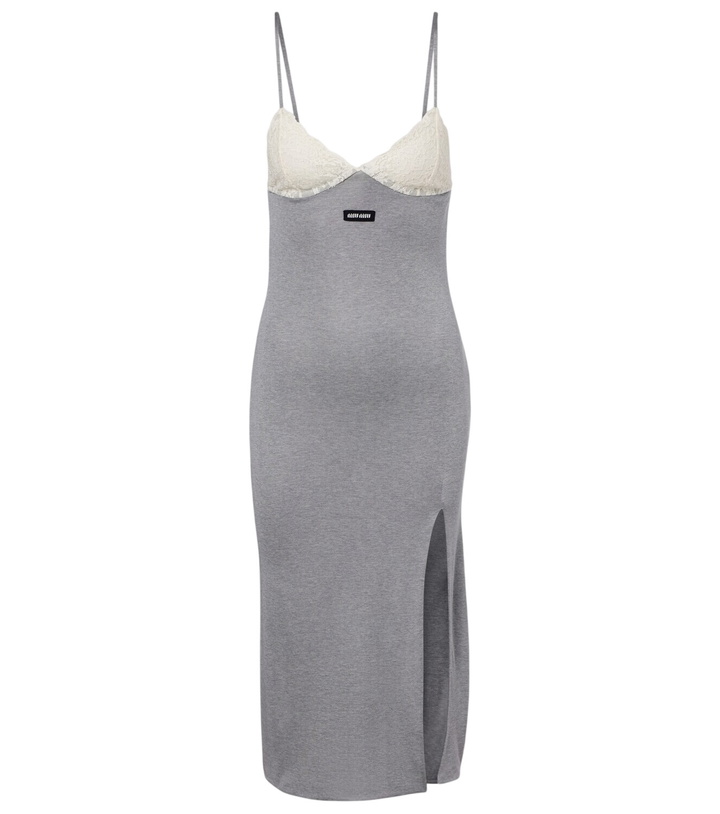 Miu Miu Embellished silk and wool midi dress Miu Miu