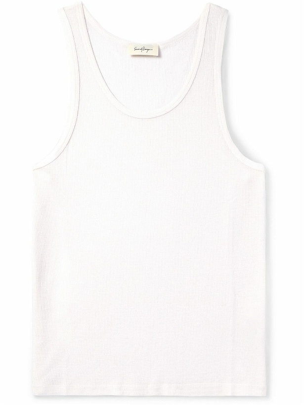 Photo: SECOND / LAYER - Los Niños Slim-Fit Ribbed TENCEL™ Lyocell and Wool-Blend Tank Top - White