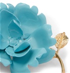 Raf Simons - Rose Bronze and Enamel Charm - Blue