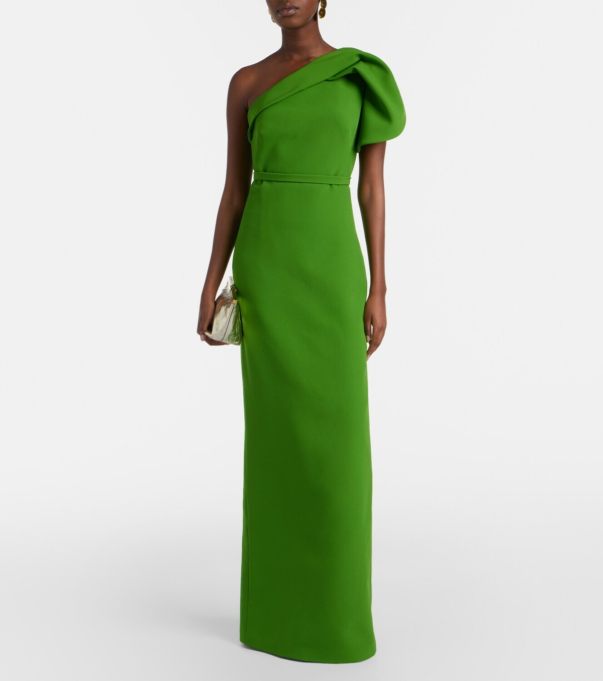 Safiyaa One-shoulder crêpe gown
