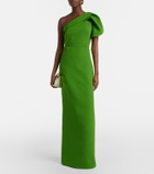 Safiyaa One-shoulder crêpe gown