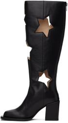 ANDREJ GRONAU SSENSE Exclusive Black Star Cut Boots