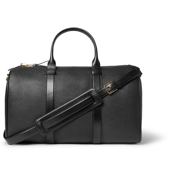 Photo: TOM FORD - Buckley Pebble-Grain Leather Holdall - Black