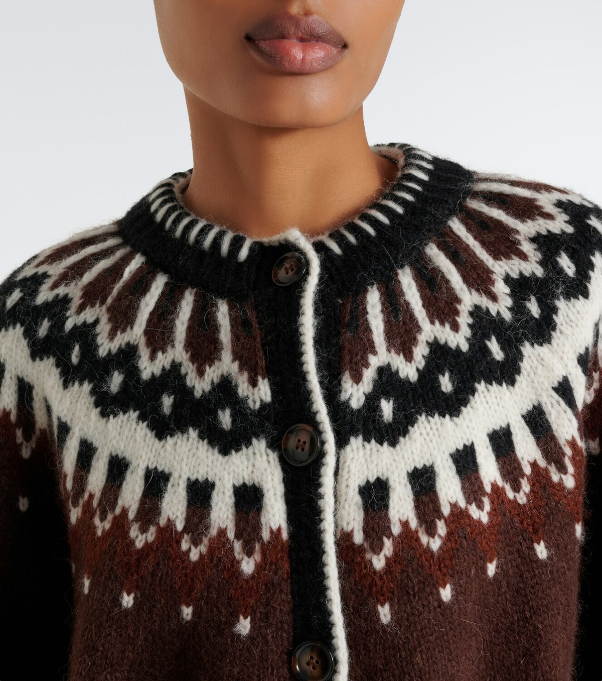 Dôen Hue Fair Isle alpaca and wool-blend cardigan
