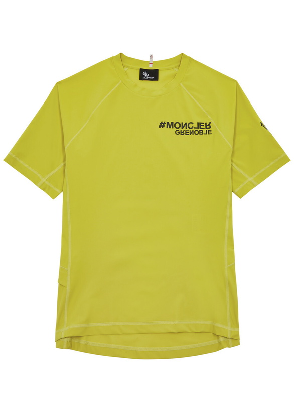 Photo: Moncler Grenoble Day-Namic Logo Stretch-jersey T-shirt Yellow