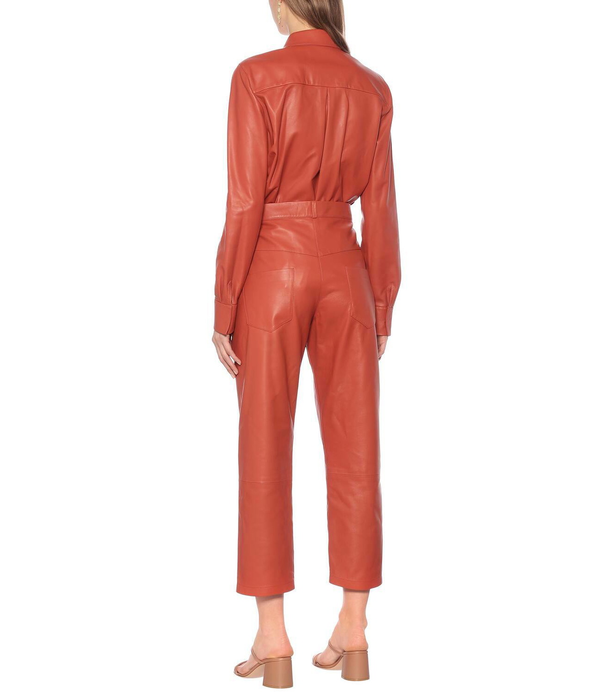 Zeynep Arçay High-rise straight leather pants