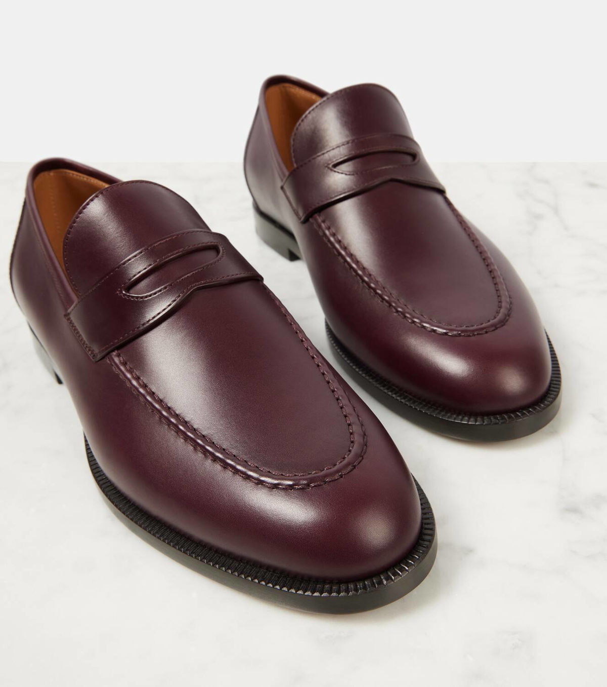 Loro Piana Sergio leather loafers