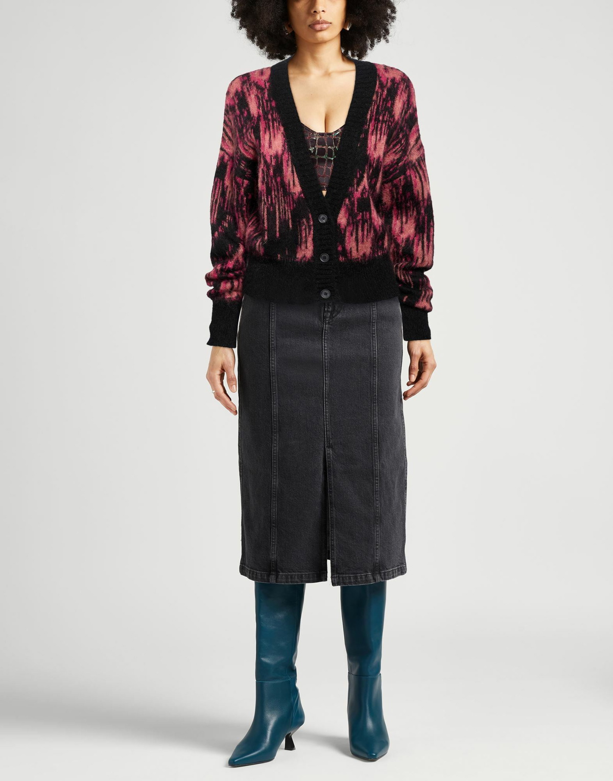 Manila Grace Womens Cardigan Fuchsia