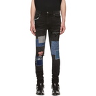 Amiri Black Japanese Repair Jeans