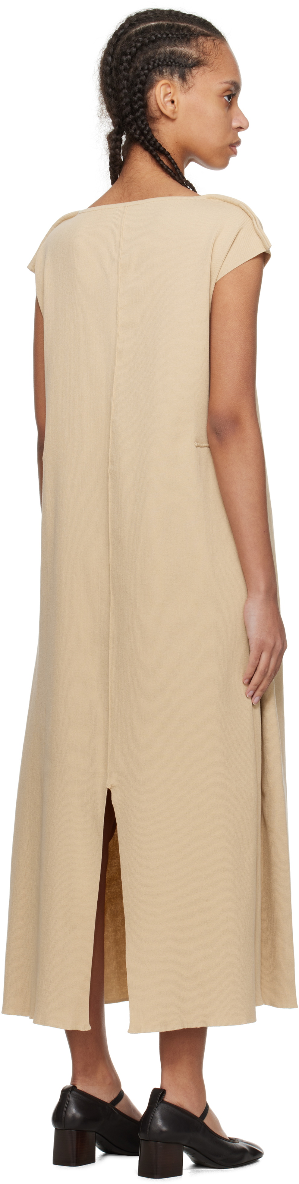 CASEY CASEY Beige Coste 2/2 Midi Dress
