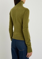 Reformation Jett Turtle-neck Cashmere top Green