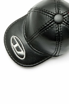 Diesel Baseball hat charm with Oval D embroidery - Charms and Keyrings - Unisex - Black