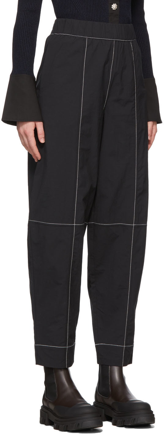 Black Black Elasticated Curve Trousers