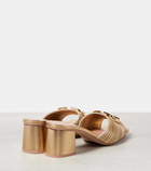 Valentino Garavani VLogo Signature 60 metallic mules