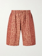 Kardo - Milo Shibori Straight-Leg Printed Cotton Shorts - Orange
