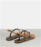 Saint Laurent - Cassandra leather thong sandals