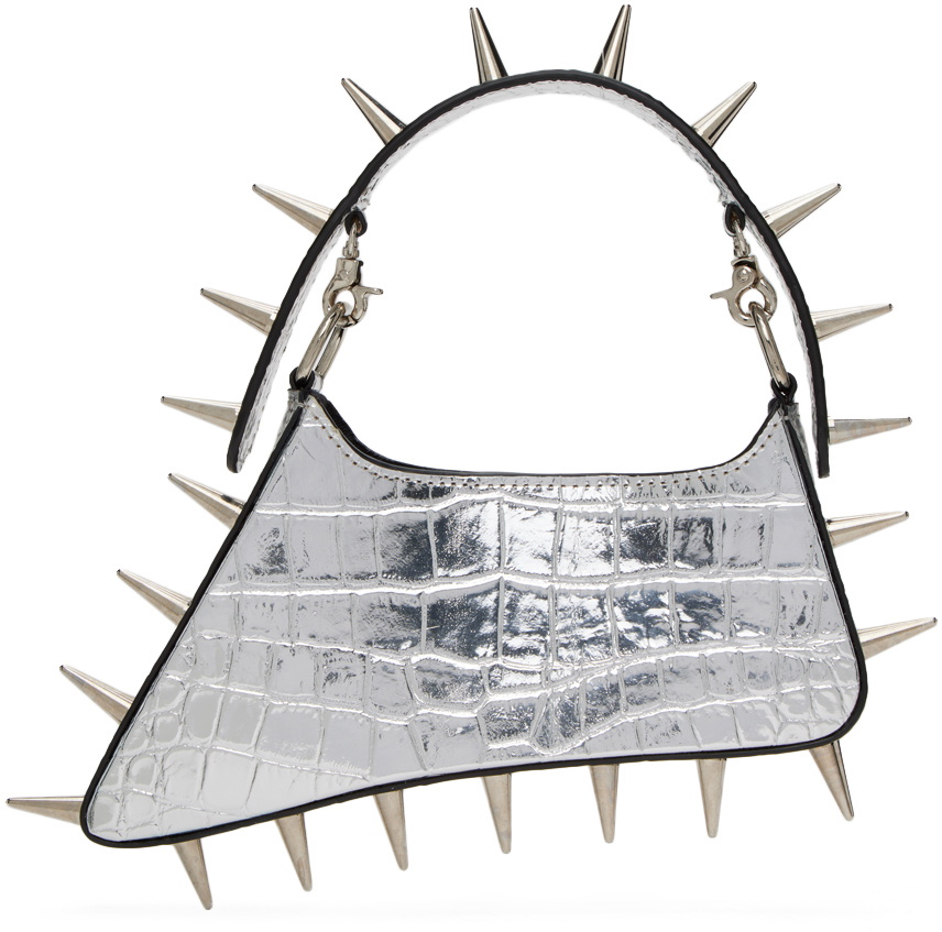 Marques Almeida Silver Spiked Bag