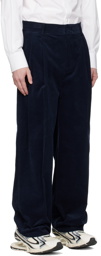 We11done Navy Wide-Leg Trousers