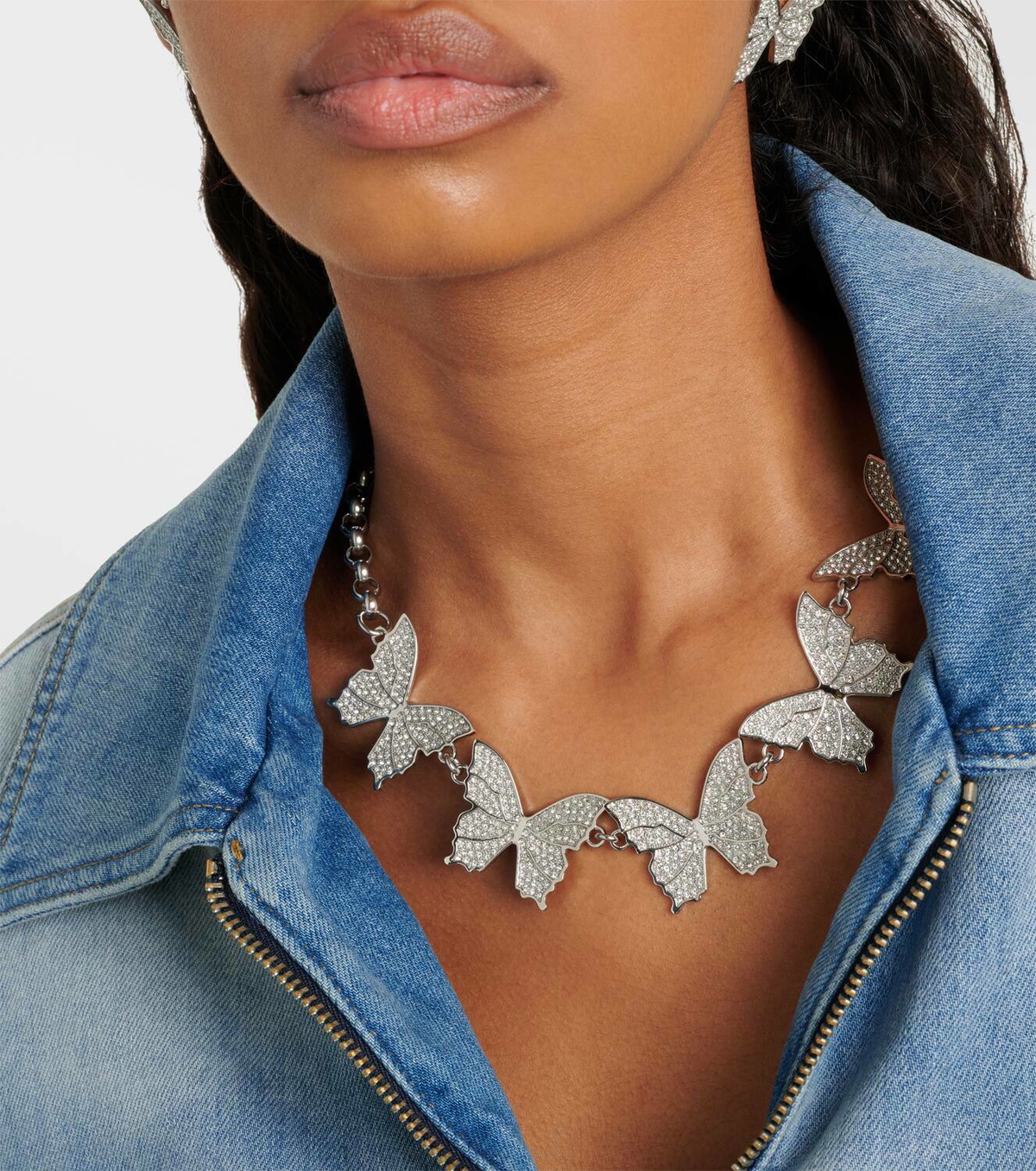 Blumarine Butterfly crystalembellished choker Blumarine