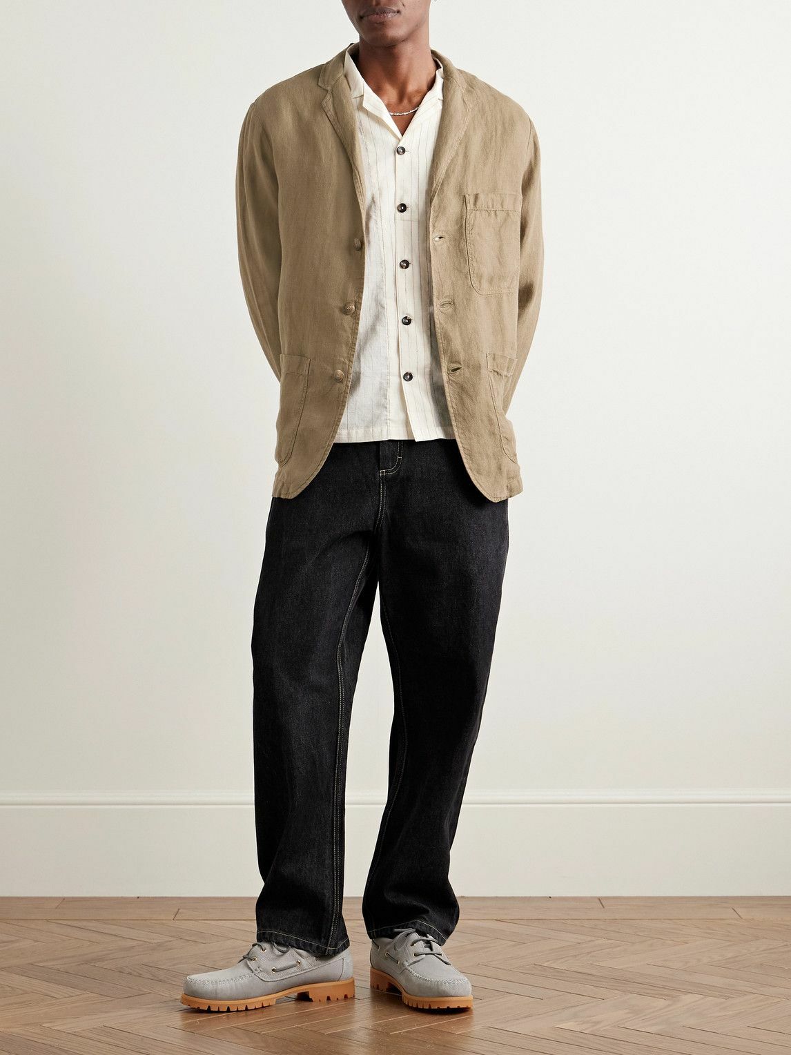 Corridor - Unstructured Linen Blazer - Green