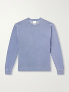 A.P.C. - Fernando Logo-Print Cotton-Jersey Sweatshirt - Blue